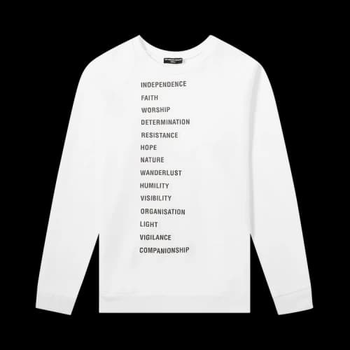 Raf Simons Redux Sweater With Wording Patches 'White'