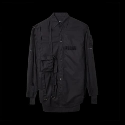 Raf Simons Redux Shirt With Outside Pockets And Straps 'Black'