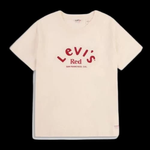 To Be Defined Levis Series Round Neck Short Sleeve Creamy White T-Shirt (Women's)