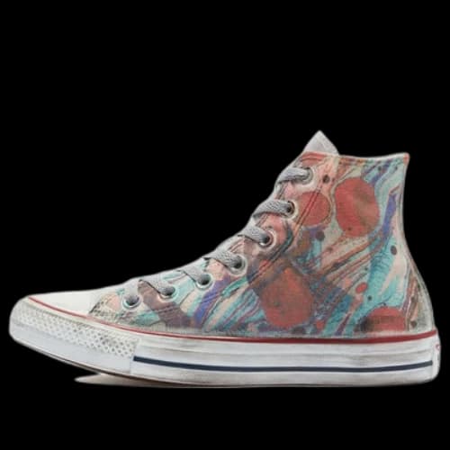 Converse Chuck Taylor All Star Tie-Dye Canvas Shoes Grey/Orange/Red