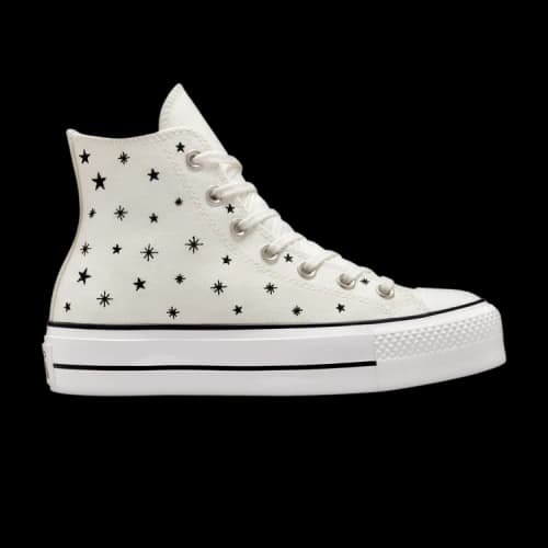 Chuck Taylor All Star Lift Platform High 'Embroidered Stars - Egret' (Women's)