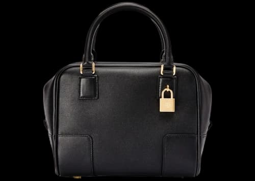LOEWE Amazona 19 Square Bag in Nappa Calfskin Black