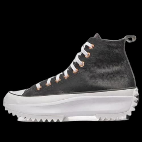 Converse Run Star Hike Platform Metallic & Leather High Top 'Black'