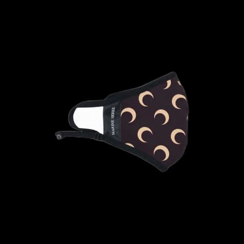 Marine Serre Branded Daily Mask 'All Over Moon Brown'