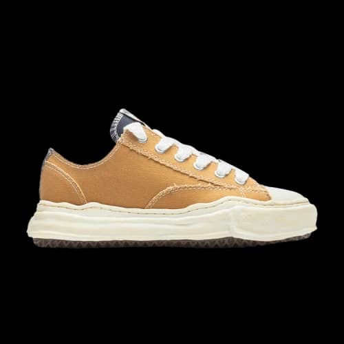 Maison Mihara Yasuhiro Peterson OG Sole Overdyed Canvas Low 'Yellow Green Mismatched'