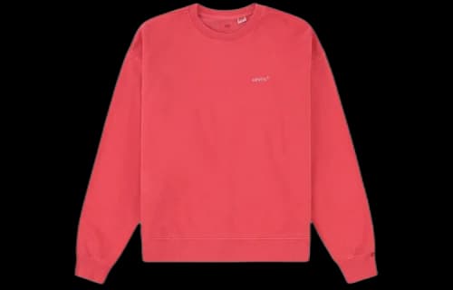 Levis Unisex Round-Neck Logo Bandhnu Knitting Sweatshirt Red