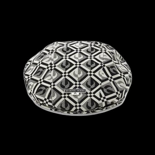Marine Serre Moon Diamant Print Beret 'Black'