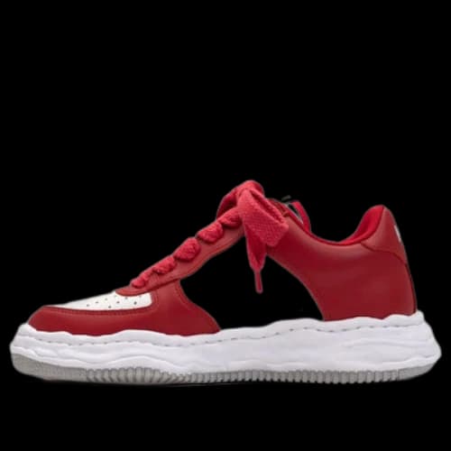 Maison MIHARA YASUHIRO WAYNE OG Sole Leather Low-top Sneaker 'White Red'