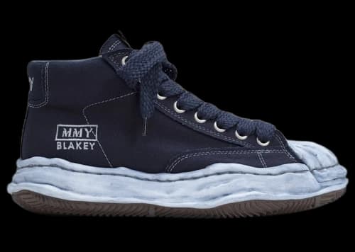 Maison Mihara Yasuhiro Blakey OD OG Sole Canvas High Navy