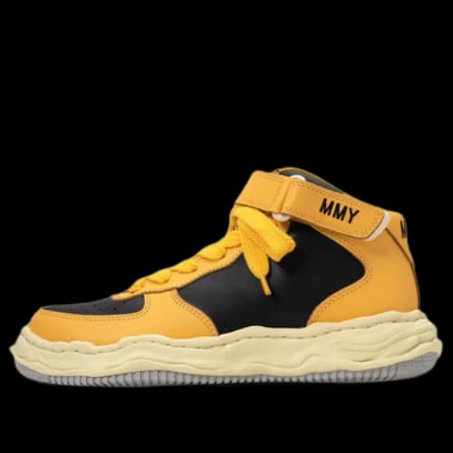 Maison MIHARA YASUHIRO WAYNE VL OG Sole Leather High-top Sneaker 'Black Yellow'