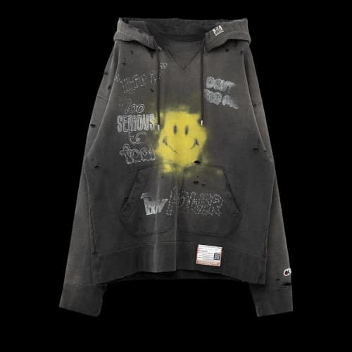 Maison Mihara Yasuhiro Distressed Hoodie 'Black'