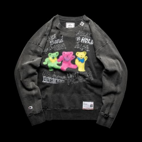 Maison Mihara Yasuhiro Distressed Graffiti Pullover 'Black'