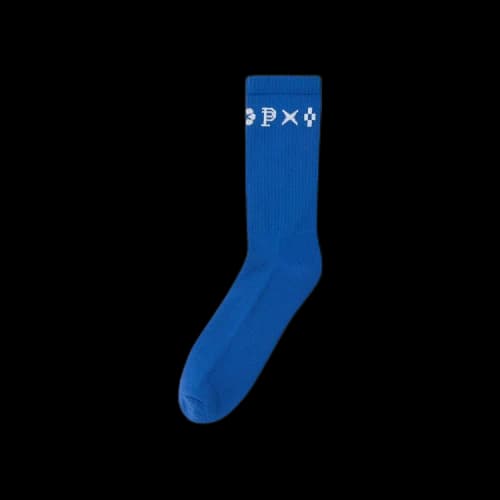 PURPLE BRAND Monogram Crew Socks 'Blue'