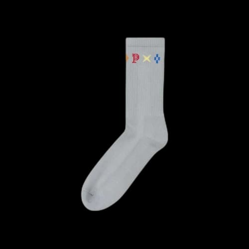 PURPLE BRAND Monogram Crew Socks 'Grey'