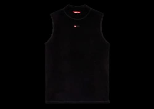 Diesel (W) T-Mokky-Sl-Microdiv Mock Neck Ribbed Tank Top Black