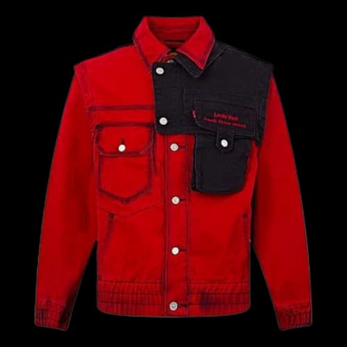 To Be Defined Levis x FENG CHEN WANG Crossover Multiple Pockets Casual Red Jacket