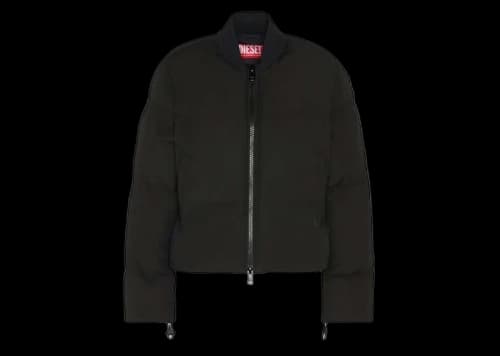 Diesel (W) W-Oluch Puffer Jacket with Oval D Patch Black