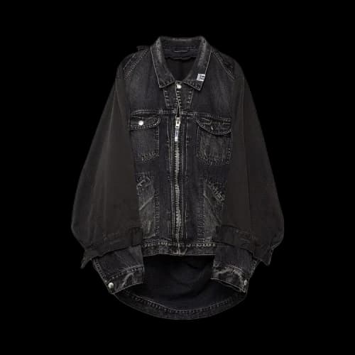 Maison Mihara Yasuhiro Back Covered Denim Jacket 'Black'