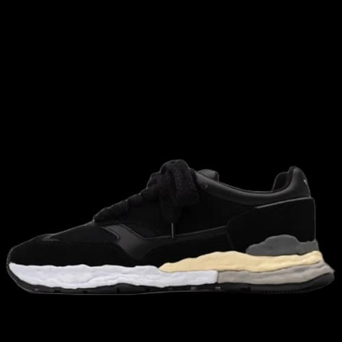 Maison MIHARA YASUHIRO GEORGE OG Sole Mix Material Low-top Sneaker 'Black'