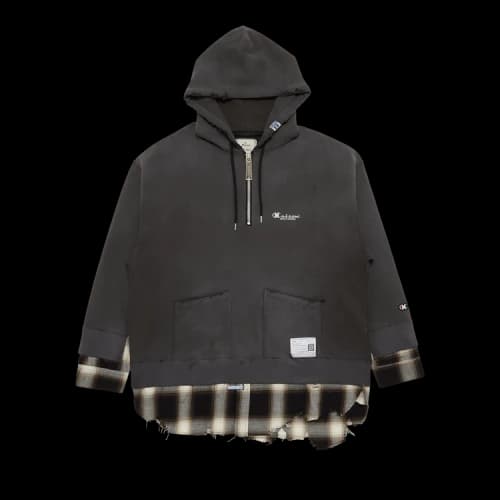 Maison Mihara Yasuhiro Shirt Layered Hoodie 'Black'