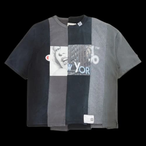 Maison Mihara Yasuhiro Vertical Switching Tee 'Black'