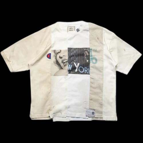 Maison Mihara Yasuhiro Vertical Switching Tee 'White'