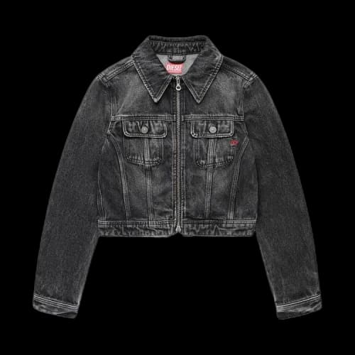 Diesel De-Slimmy-Z-S Cropped Denim Jacket 'Black'