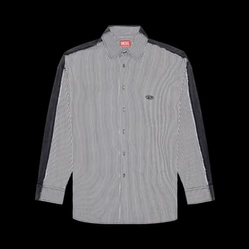 Diesel S-Warh-Stripe Shirt 'Black'