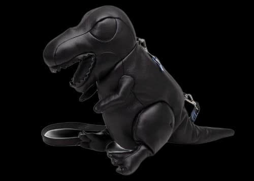 Maison Mihara Yasuhiro T-rex Leather Shoulder Bag Black/White