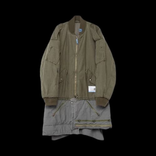 Maison Mihara Yasuhiro Bottom Layered Military Coat 'Khaki'