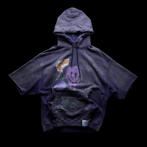 Maison Mihara Yasuhiro Vintage Like Short-Sleeve Hoodie 'Purple'