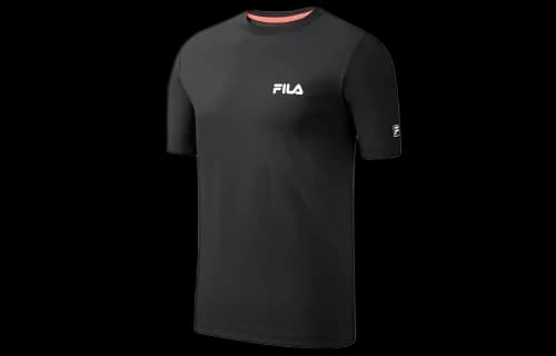 FILA ATHLETICS Professional Sports Running Gym Short Sleeve Black