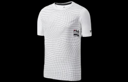 FILA ATHLETICS Professional Sports Running Gym Short Sleeve White