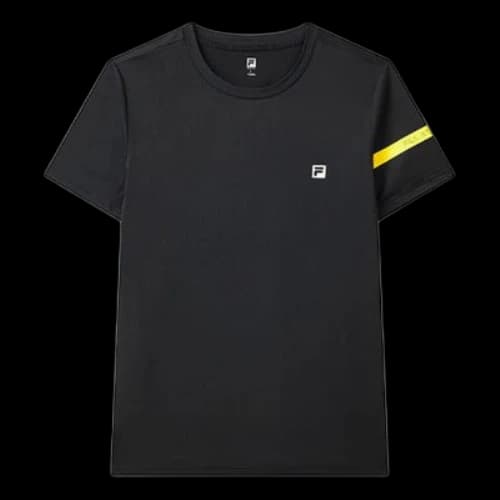 FILA Tennis Sports Training Round Neck Short Sleeve Black