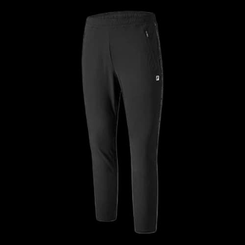 FILA Side Alphabet Zipper Pocket Sports Pants Black