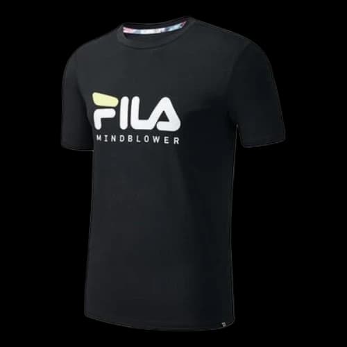 FILA Alphabet Printing Short Sleeve Black