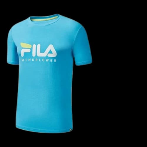 FILA Alphabet Printing Short Sleeve Blue
