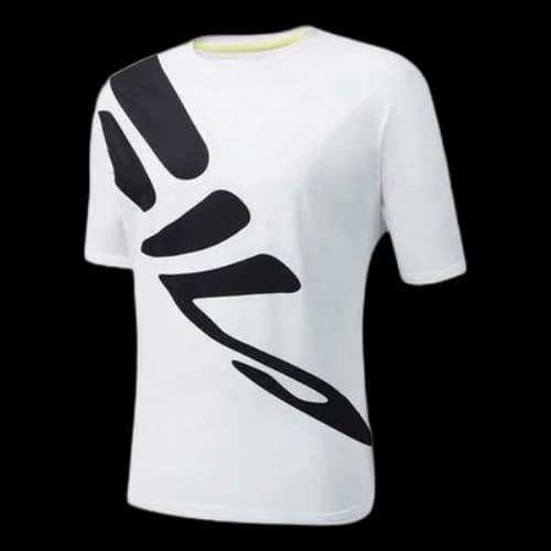 FILA Water Ripple Printing Running Short Sleeve White T-Shirt