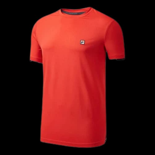 FILA Athletics Logo Printing Short Sleeve Red