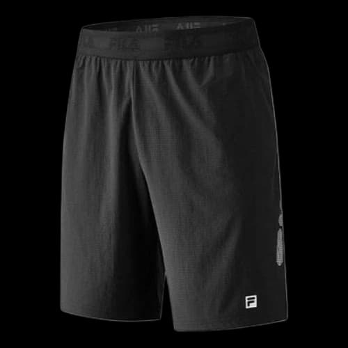FILA Athletics Logo Alphabet Printing Breathable Sports Shorts Black
