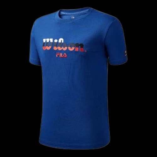 FILA x Wilson Crossover Tennis Sports Short Sleeve Royal blue
