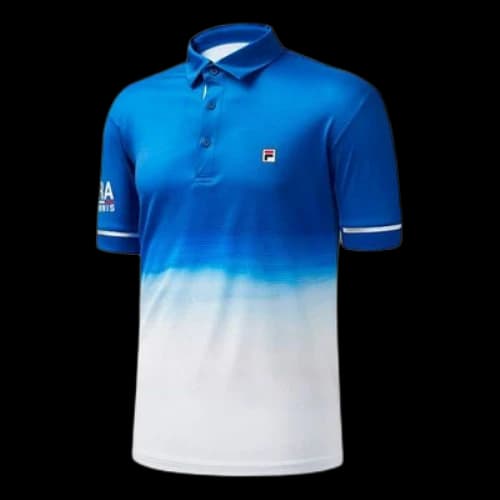 FILA ATHLETICS Tennis Professional Sports Short Sleeve Polo Shirt Blue