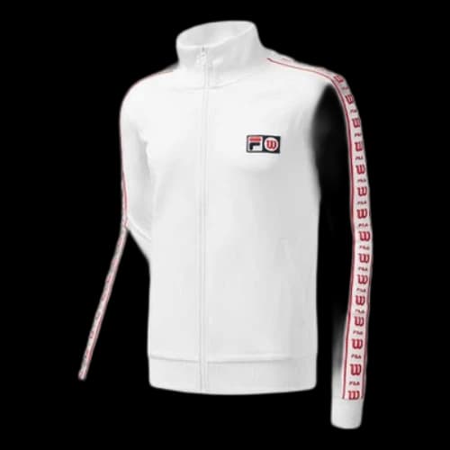 Yellow FILA x Wilson Stripe Knit Jacket White