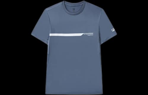 FILA Alphabet Printing Running Sport Knitting Short Sleeve Men's Blue