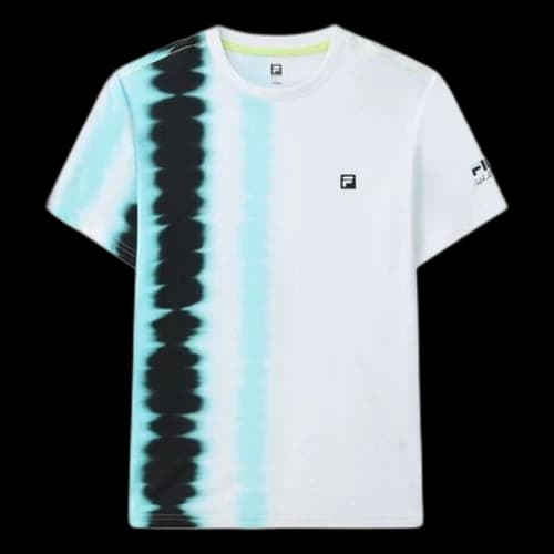FILA Gradient Printing Round Neck Short Sleeve White
