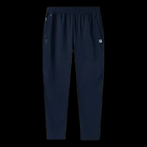FILA Athletics Solid Colour High Elastic Straight Knitted Casual Pants For Men Blue