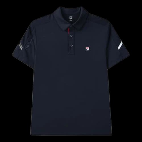 FILA Athletics Series Athleisure Casual Sports Short Sleeve polo Royal blue