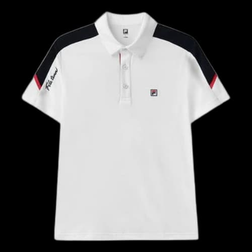 FILA Athletics Series Athleisure Casual Sports Short Sleeve polo White