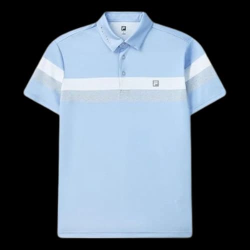 FILA Athletics Minimalistic Stripe Short Sleeve Polo Shirt Blue