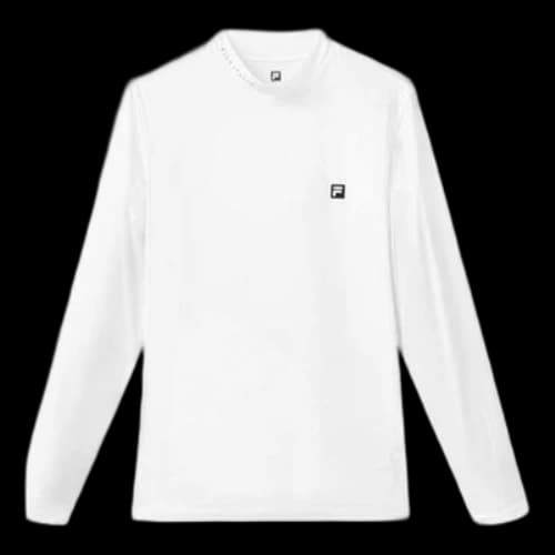 FILA Athletics Series Slim Fit Round Neck Gym Long Sleeves White